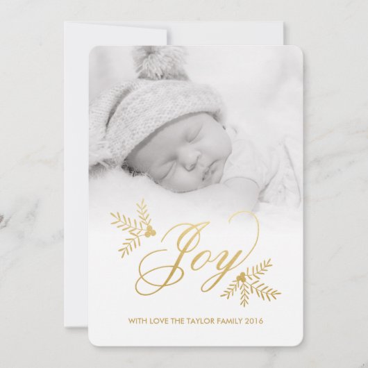 Joyful Holiday-fotokaart Feestdagenkaart (Voorkant)