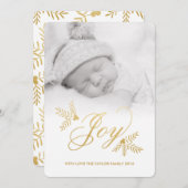 Joyful Holiday-fotokaart Feestdagenkaart (Voorkant / Achterkant)