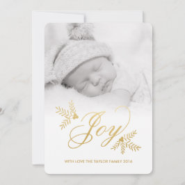 Joyful Holiday-fotokaart Feestdagenkaart