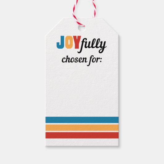 Joyful Holiday Gift Labels Cadeaulabel (Voorkant)