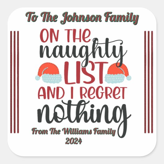 Joyful Holiday Gift Sticker (Voorkant)