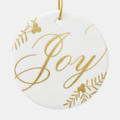 Joyful Holiday Keramisch Ornament (Voorkant)