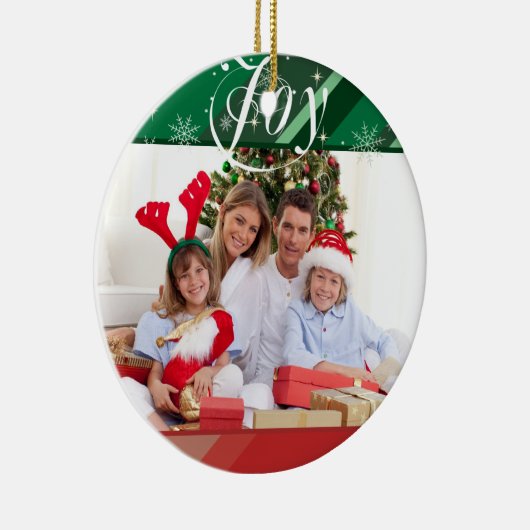 Joyful Holiday Keramisch Ornament (Rechts)