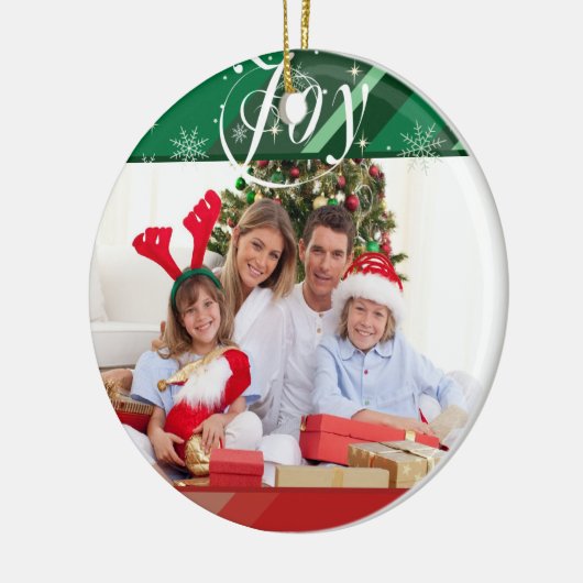 Joyful Holiday Keramisch Ornament (Links)