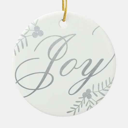Joyful Holiday Keramisch Ornament (Voorkant)