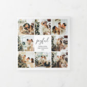 Joyful Holiday Kerstmis 12 Foto White Drieluik Wenskaart (Cover)