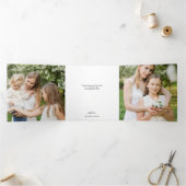 Joyful Holiday Kerstmis 12 Foto White Drieluik Wenskaart (Binnen)