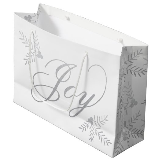 Joyful Holiday Large Cadeautasje (Voorkant Gekanteld)