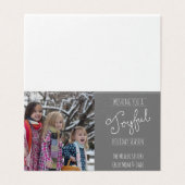 Joyful Holiday Modern Family Foto Folded Kaart (Buitenkant ongevouwen)