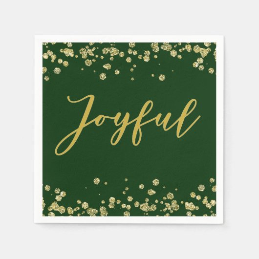 Joyful Holiday Paper Napkin Servet (Voorkant)