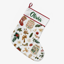 Joyful Holiday Pattern | Christmas Stocking  Grote Kerstsok