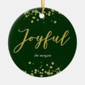 Joyful Holiday Photo Ornament (Voorkant)