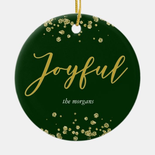 Joyful Holiday Photo Ornament (Voorkant)