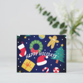 Joyful Holiday postcard Briefkaart (Staand voorkant)