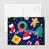 Joyful Holiday postcard Briefkaart (Voorkant / Achterkant)