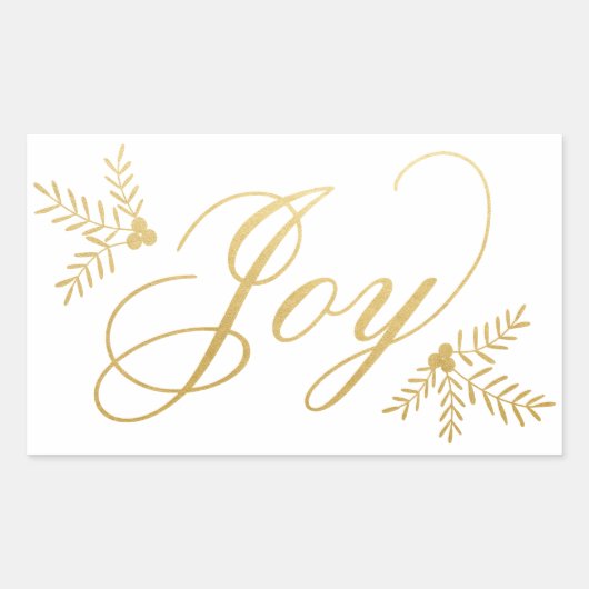 Joyful Holiday Rechthoekige Sticker (Voorkant)