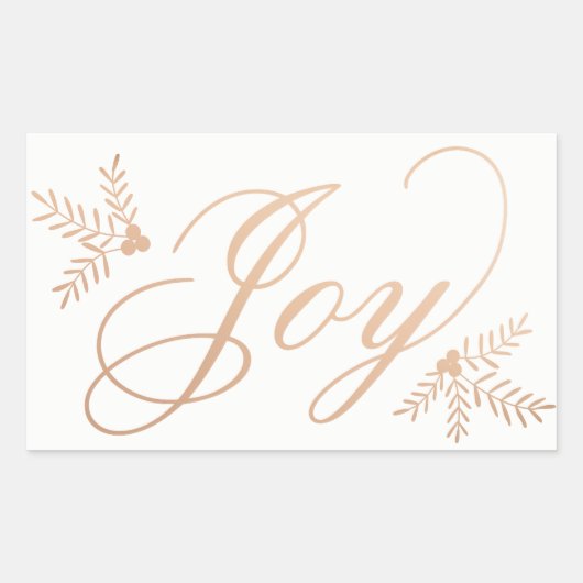 Joyful Holiday Rechthoekige Sticker (Voorkant)