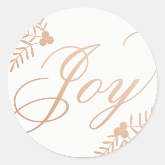 Joyful Holiday Ronde Sticker (Voorkant)