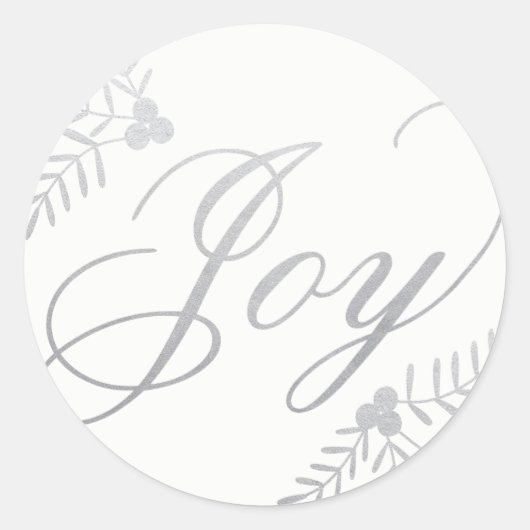 Joyful Holiday Ronde Sticker (Voorkant)