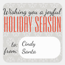 Joyful Holiday Season - Holidayzfordayz Vierkante Sticker