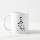 Joyful Holiday Tree - Typografie Art Feestelijke w Koffiemok (Links)
