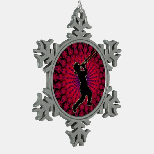 Joyful Holiday Trombone Player Ornament (Links)