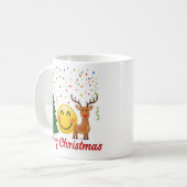 "Joyful Holiday Vibes: Uniek Kerstontwerp" Koffiemok (Voorkant links)