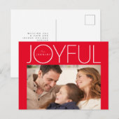 JOYFUL HOLIDAY | Voeg uw foto-Briefkaart toe Briefkaart (Voorkant / Achterkant)