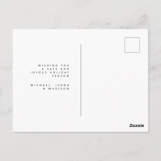 JOYFUL HOLIDAY | Voeg uw foto-Briefkaart toe Briefkaart (Achterkant)