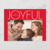 JOYFUL HOLIDAY | Voeg uw foto-Briefkaart toe Briefkaart (Voorkant)