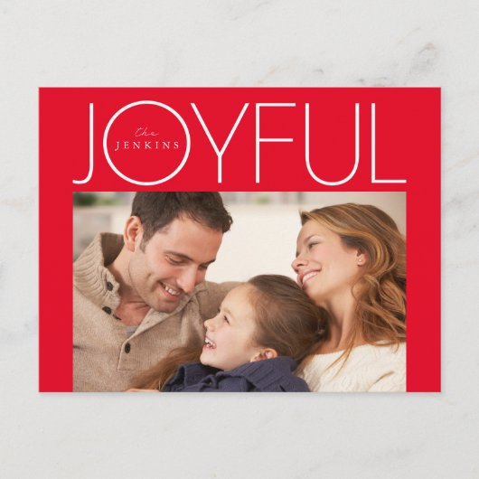 JOYFUL HOLIDAY | Voeg uw foto-Briefkaart toe Briefkaart (Voorkant)