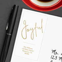 JOYFUL Holiday wenst Gold Faux-Folie