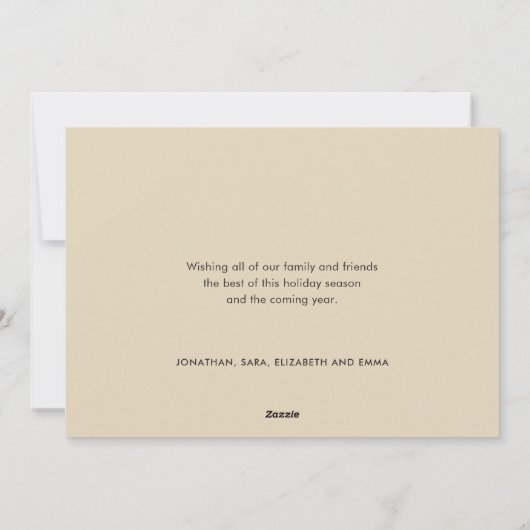 Joyful Holiday wil | 3 Fotokerstmis Feestdagenkaart (Achterkant)