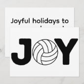 Joyful Holidays Volleyball Feestdagenkaart (Voorkant / Achterkant)