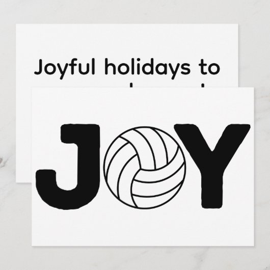Joyful Holidays Volleyball Feestdagenkaart (Voorkant / Achterkant)