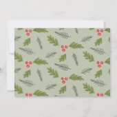Joyful Holly Berry Modern Bold Holiday White Foto (Achterkant)