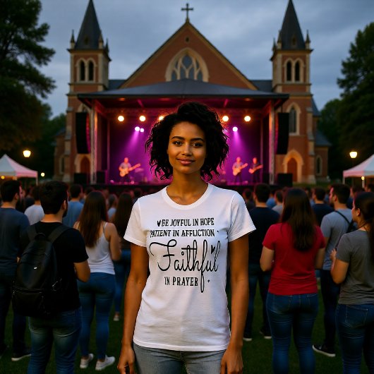 Joyful Hope Patient Affliction Faithful Prayer Tee T-shirt