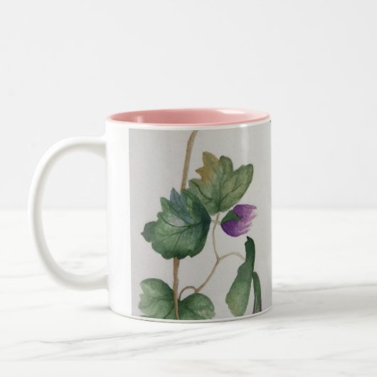 Joyful Hummingbird Waterverf Elegant Name Tweekleurige Koffiemok (Links)