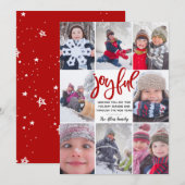 Joyful in Red 8 Foto | Kerstfotokaart Feestdagenkaart (Voorkant / Achterkant)