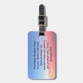 JOYFUL JEREMIAH 29:11 SUNRISE BAGAGELABEL (Voorkant verticaal)