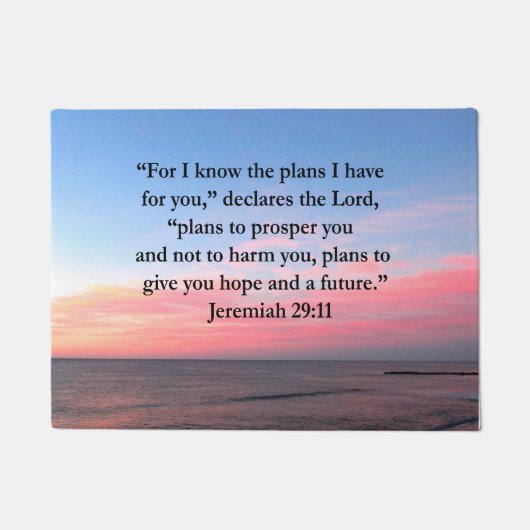 JOYFUL JEREMIAH 29:11 SUNRISE DEURMAT (Voorkant)