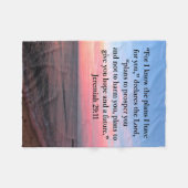 JOYFUL JEREMIAH 29:11 SUNRISE FLEECE DEKEN (Voorkant (Horizontaal))