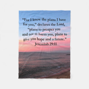 JOYFUL JEREMIAH 29:11 SUNRISE FLEECE DEKEN