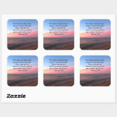 JOYFUL JEREMIAH 29:11 SUNRISE VIERKANTE STICKER (Vel)