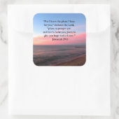 JOYFUL JEREMIAH 29:11 SUNRISE VIERKANTE STICKER (Tas)