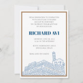 Joyful Jerusalem Bar Mitzvah Invitation Kaart (Voorkant)