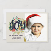 Joyful Joy Holiday-fotokaart Feestdagenkaart (Voorkant)