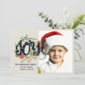 Joyful Joy Holiday-fotokaart Feestdagenkaart (Staand voorkant)