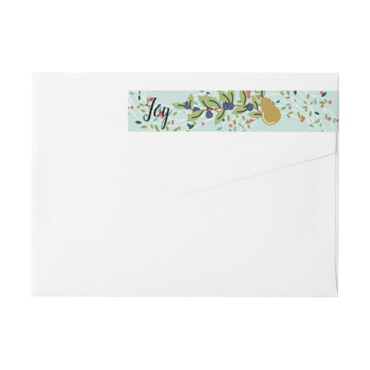 Joyful Joy Holiday Wrap Around Label (Achterkant)