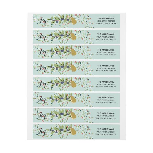 Joyful Joy Holiday Wrap Around Label (Vel)